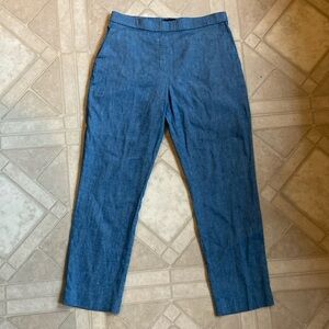 Theory Linen Blend Trousers Size 2